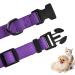 Audwud Thick Nylon Adjustable Dog Collar - Classic Neck Band for Small Medium & Large Dogs - 4 Sizes (L: 42-63 cm) - Purple - Buy Online on GoSupps.com