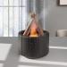 Campfire Flame Fire Diffuser Bonfire Aromatherapy Essential Oil Diffuser 250ml Wood Cool Mist Humidifier for Home Bedroom Office Remote Control Auto Shut-Off Night Light Gift (Black)