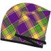 Microfiber Hair Drying Cap - Mardi Gras Plaid Soft Absorbent Towel Wrap for Curly Long & Thick Hair | Quick Dry Fast Drying - Buy Online on GoSupps.com