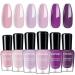 Morovan Nail Polish Set Fingernail: Lilac Light Purple Quick Dry Nail Polish Kit 0.25oz Lavender Regular Nail Polish Pack Glossy Finger Nail Polish Gifts for Women Lavender Dream