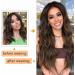 MeeQee Halo Hair Extensions for Women Invisible Adjustable Wire 20 Inch Synthetic Long Curly Wavy Hair Pieces with Secure Clips Easy to Use Natural Looking(Mixed gold Mixed brown Brown) - Buy Online on GoSupps.com