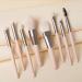 MABSSI 8 Pieces Mini Makeup Brushes Soft Portable Tiles Set Eye Shadow Foundation Concealer Blush Travel Makeup Brushes Set Color - Buy Online on GoSupps.com
