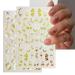 Buy 8 Sheets White Gold Flower Nail Art Stickers - 3D Self-Adhesive Daisy & Holographic Designs for Women | International Shipping - Buy Online on GoSupps.com