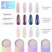 Allstarry White Chrome Nail Powder - 4 PCs Color-Shift Chameleon Mica & Iridescent Glitter for Gel Polish Nail Art & Resin Craft - Buy Online on GoSupps.com