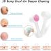 2-in-1 Manual Facial Cleansing Brush - Soft Bristles, Double-Sided Silicone Wash, Exfoliating Brush for Deep Cleansing, Blackhead Removal & Massaging - Blue - Buy Online on GoSupps.com