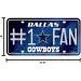 NFL Dallas Cowboys #1 Fan Metal License Plate Tag by Rico Industries - Buy Online on GoSupps.com