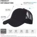 Women's Breathable Mesh Baseball Cap for Summer - Adjustable Ponytail & Quick-Dry Light Sun Cap (Black 55-60 CM) - Buy Online on GoSupps.com