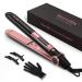 Terviiix Salon Flat Iron Hair Straighteners Creates Silky Smooth Hair Instantly Frizz Buster Negative Ionic Ceramic Straightener Iron Adjustable Temperature Up to 430 Dual Voltage Auto-Off