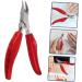 IWOWHERO Folding Hawk Mouth Pliers Cuticle Nail Clippers Heavy Duty Nail Clipper Cuticle Pusher Pedicure Nail Toenail Clippers Stainless Steel Red Handle Rubber and Plastic - Buy Online on GoSupps.com
