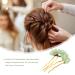 Lurrose Chinese Hair Sticks U-Shaped Jade Hair Rods & Classic Hemp Decorations | Traditional Flower Hair Sponge for Women & Girls - Buy Online on GoSupps.com