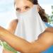 UV Protection Face Masque | Neck Gaiter SPF Sun Masque | Sun Face Cover Breathable Full Face Shield Face Scarf Cover Cooling Sunscreen Masque for Men Women White - Buy Online on GoSupps.com