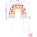Boho Braided Rainbow & Cloud Cake Topper for Birthdays, Baby Shower, Christenings - Pinks & Polka Dots - Buy Online on GoSupps.com