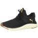 PUMA Women's Softride Sophia Running Shoe 8 Eco Black-team Gold-marshmallow