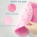 Wall-Mounted Silicone Shower Back Scrubber with Suction Cups - Pink | Body & Foot Scrubber with Hook for Men and Women - Buy Online on GoSupps.com