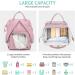 Viedouce Waterproof Baby Changing Bag | Large Capacity Diaper Bag | Multifunctional Pink Backpack with Diaper Support & Stroller Straps - Buy Online on GoSupps.com