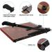 Paper Cutter Heavy Duty A3-B7  18" Cut Length Guillotine Paper Trimmer for Cardstock Wooden Base  with Safety Blade Lock&Dual Guides  12 Sheets Capacity  for Home Office Classroom School Red A 3 - Buy Online on GoSupps.com