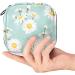 Menstruation Pad Bag with Zipper - Women's Napkin & Tampon Bag - Floral Design (Daisies Chamomile) - Ideal for Girls - Buy Online on GoSupps.com