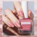 Pink Pearl Glitter Nail Polish Shimmering Peach Golden Shell Spiral Holographic Shimmer Quick Dry Nail Varnish Shining Long Lasting No Need Cure DIY Nail Art Manicure Gift for Women & Girls - Buy Online on GoSupps.com