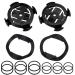 OpoPark bicycle bracket Compatible with Garmin GPS 2 pieces of bicycle bracket bicycle computer handlebar bracket front bracket compatible with Garmin Edge 200/500/520/800/1000
