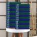 CASA COPENHAGEN 550 GSM 12x12 Inches Washcloths Towels Set of 24 - Super Soft Egyptian Cotton Towels for Bathroom & Kitchen in Wimbledon Blue and Green - Buy Online on GoSupps.com