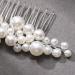 Ushiny Pearl Bride Wedding Hair Comb | Silver Headpiece & Bridal Accessories for Women & Girls - Shop Now! - Buy Online on GoSupps.com