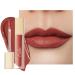 Oulac liquid matt lipstick orange amber lipsticks long -lasting with kiss intensive color output precise applicator matt finish vegan gluten -free 4.5 ml (m17) (m17) retro kiss