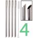 CocoStraw 4 Point END Boba Straw Stainless Steel Extra Wide 1/2" x 9.5" Long Tapioca Pearl Bubble Tea Thick Fat - CocoStraw Brand - Buy Online on GoSupps.com