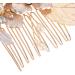 FOMIYES Bridal Hair Comb Flower Wedding Hair Comb Bridal Hair Styling Comb Pearl Bridal Headpiece Golden - Buy Online on GoSupps.com