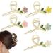 5 Pcs Flower Metal Hair Claw Clips  Large Flower Hair Clips Tulip Flower Hair Claw Clips Cute Hair Clips for Women Girls Non-Slip Floral Hair Barrettes Hair Accessories for Thick Thin Curly Hair