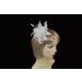 Cream chiffon flower & feather fascinator on comb. Perfect for weddings races or other special occasions. - Buy Online on GoSupps.com