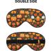 Happy Thanksgiving Pumpkin Print Sleep Mask | Double-Sided Eye Mask for Sound Sleep & Skin Care - Unisex Black - Buy Online on GoSupps.com