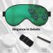 Green Peacock Feather Print Eye Mask | Ultra-Soft Light-Blocking for Optimal Comfort & Restful Sleep - International Shipping Available - Buy Online on GoSupps.com