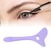 Eye Makeup Auxiliary Guard Tool Aid Stencils Wing Tips Silicone Mask Reusable Silicone Eye Makeup Aid Tool with Cream Applicator Eyeshadow Mascara Drawing (Purple)