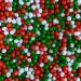 A Pinch Of - Pearls - Christmas 2mm Red Green and White Cake Topper Sprinkles - 30g Edible Polished Festive Cupcake Decorations - Ideal For Xmas Themed Party Cakes And Bakes Xmas2mm