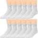 12-Pack Diabetic Socks Quarter Ankle Unisex Physicians Approved (Size 10-13) - White - Buy Online on GoSupps.com