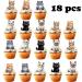 18pcs Cute Cat Cupcake Toppers for Boys Girls Pet Baby Shower Kitten Meow Party Supplies Favor Little Cat Themed Birthday Party Decorations - Buy Online on GoSupps.com