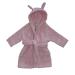 Leela Cotton Baby Kids Bathrobe Organic Cotton with Hood Terry Cloth 86-92 Pink
