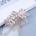 Allereya Crystal Pearl Wedding Hair Comb Barrette CZ Rhinestone Flower Hair Barrette Comb Gold Pearl Bling Bridal Headpieces Decorative Head Clip Headwear Bridal Hair Accessories for Women and Girls - Buy Online on GoSupps.com