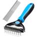 zukent Dematting Comb Double Sided Deshedding Tool Rake Grooming Comb Pet Grooming Tool Detangling Comb for Shedding Blade Removes Loose Removes Pet Loose Hair Knots and Mats