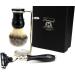 Gillette Mach 3 Shaving Set - Synthetic Hair Brush & Steel Stand | International Shipping Available - Buy Online on GoSupps.com