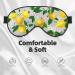 Lemon Pattern Oil Painting Eye Mask - Soft Sleep Blindfold with Elastic Strap for Travel & Night Comfort - Buy Online on GoSupps.com