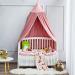 LOAOL Kids Bed Canopy - Pink Pom Pom Cotton Canopy for Crib | Nursery Decor & Play Tent for Girls - Buy Online on GoSupps.com