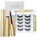 Mele Magnetic Eyelashes & Eyeliner Kit | Reusable Easy To Apply Natural Looking Lash Kit | Long Lasting Comfortable False Lashes | 5 Pairs
