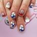 4th Of July Press On Nails | Short Square Flag Fake Nails | 24 Nails Stars And Stripes Short Square Fake Nails For Nail Salon - Buy Online on GoSupps.com