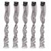 Hair Extension Synthetic Colorful Clip In Hairpiece Curling Wig for Party for Prom for Girls White tea ash