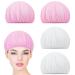 Jeffdad 4 piece of hair network for sleeping hairline hat hats night sleeping hat soft mesh bonnet sleeping hood adjustable power cap elastic chef for women pink white
