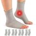 HUEGLO 4 pair ankle bandage orthopedic compression socks Neuropathy ankle bandage arthritis achilla tendon Bandage Plantarfasciitis foot bandage ankle sports plantar fasciitis socks gray m