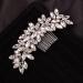 Chargances Bride Silver Crystal Hair Comb Wedding Rhinestone Comb Fashion Handmade Hair Accessory Dainty Head Piece for Women Bridesmaid Girls (Silver) - Buy Online on GoSupps.com