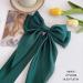 Boho Satin Hair Bow Long Bow Hair Clips Band Hair Clips Clip Large Plain Hair Bun Hair Pin French Hair Clip Scrunch ies Horse Tail Accessories (Green) - Buy Online on GoSupps.com