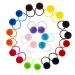 Fishdown 24 Pcs Pom Ball Hair Ties Fluffy Pom Pom Ball Hair Band for Girls Toddlers Pigtail Ball Ponytail Holders for Girls Multi-colored-1